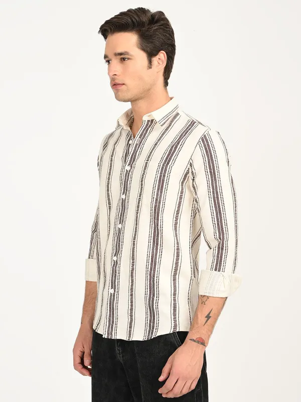 Brown_Premium_Pure_Cotton_Printed_Shirt_For_Men