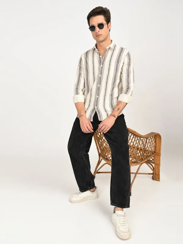 Brown_Premium_Pure_Cotton_Printed_Shirt_For_Men