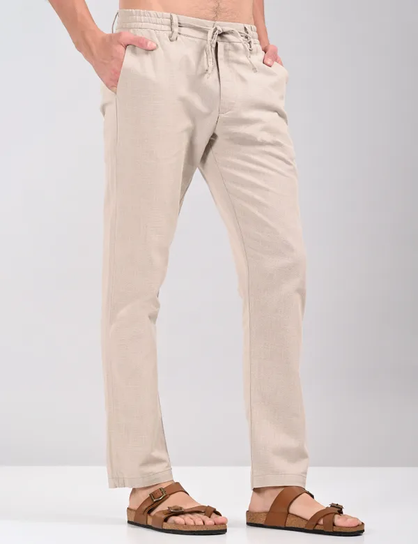 Beige_Premium_Linen_Blend_Solid_Joggers_For_Men