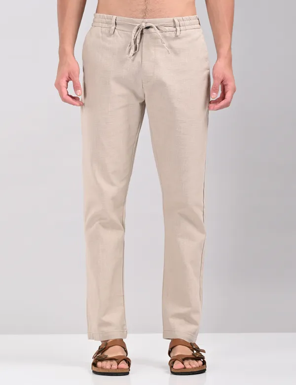 Beige_Premium_Linen_Blend_Solid_Joggers_For_Men