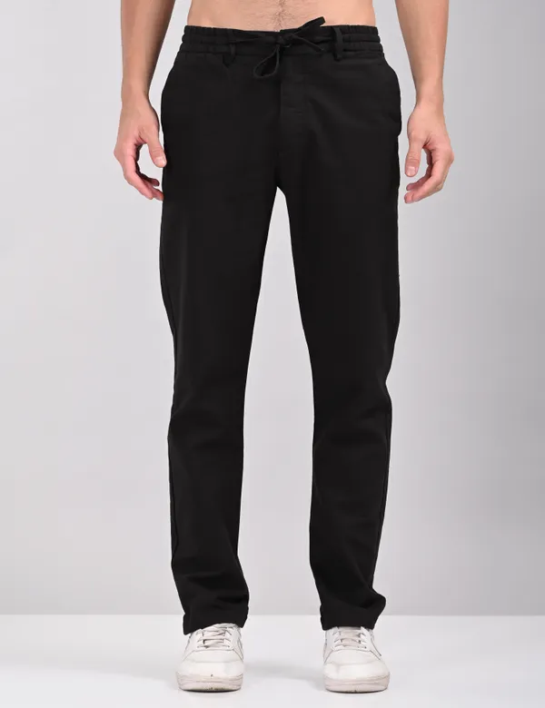 Black_Premium_Linen_Blend_Solid_Joggers_For_Men