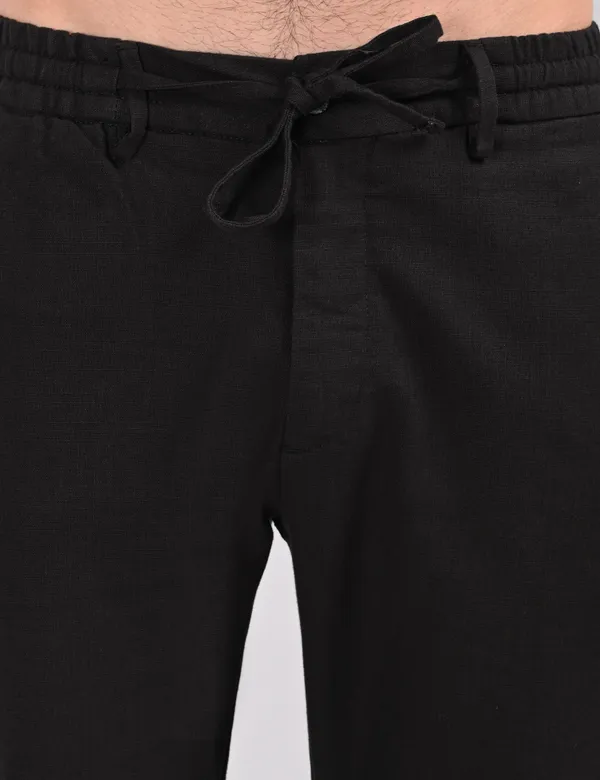 Black_Premium_Linen_Blend_Solid_Joggers_For_Men