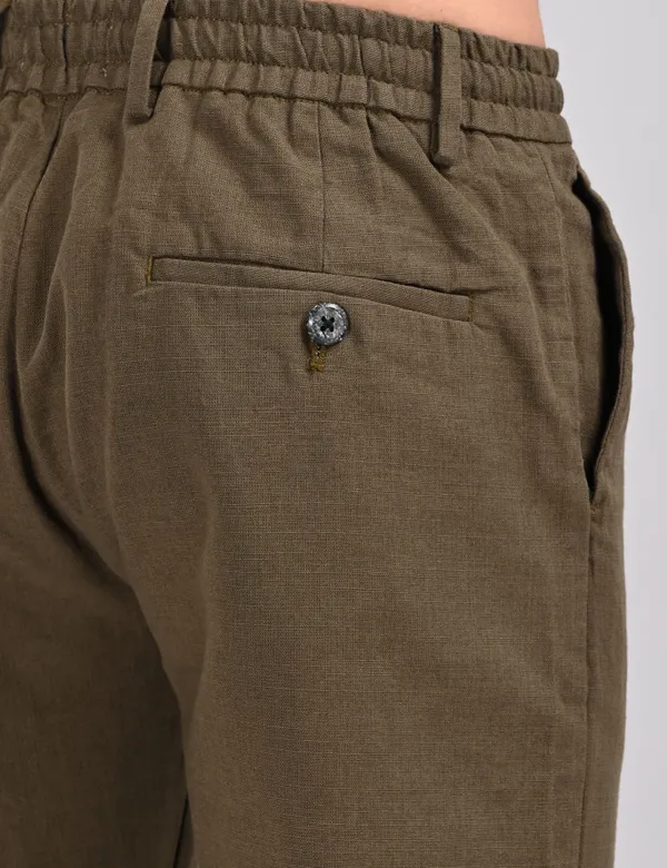 Dark_Green_Premium_Linen_Blend_Solid_Joggers_For_Men