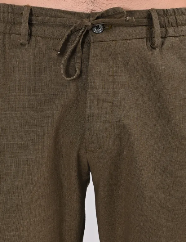 Dark_Green_Premium_Linen_Blend_Solid_Joggers_For_Men