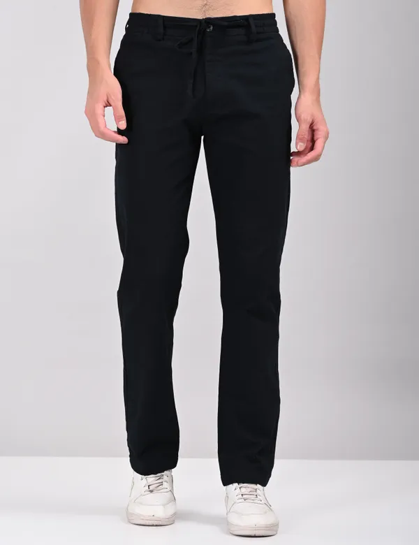 Dark_Blue_Premium_Linen_Blend_Solid_Joggers_For_Men
