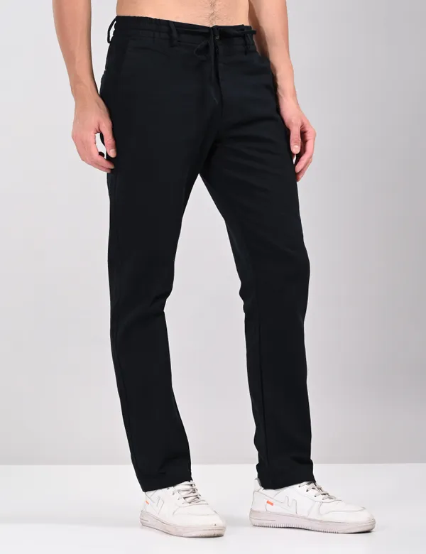 Dark_Blue_Premium_Linen_Blend_Solid_Joggers_For_Men