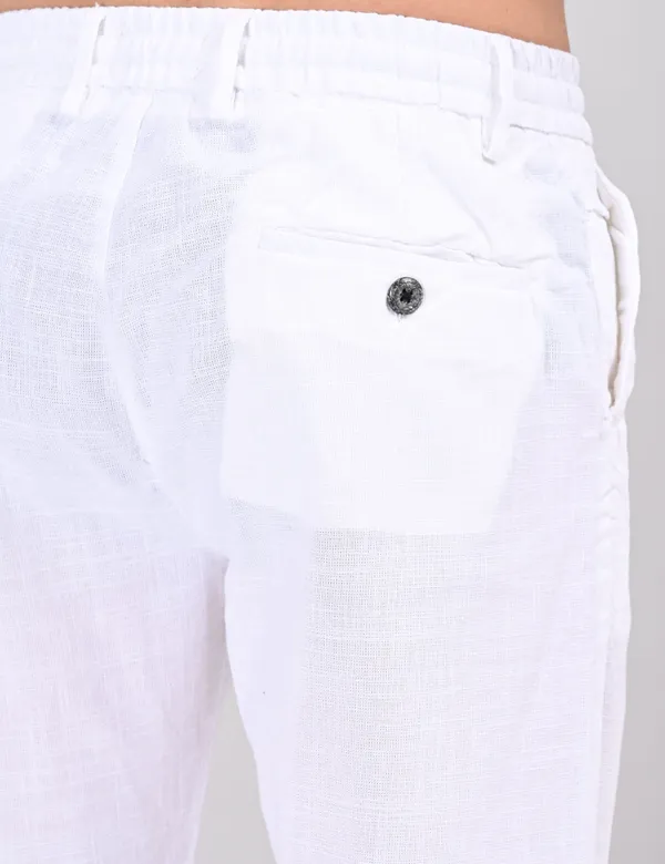 White_Premium_Linen_Blend_Solid_Joggers_For_Men