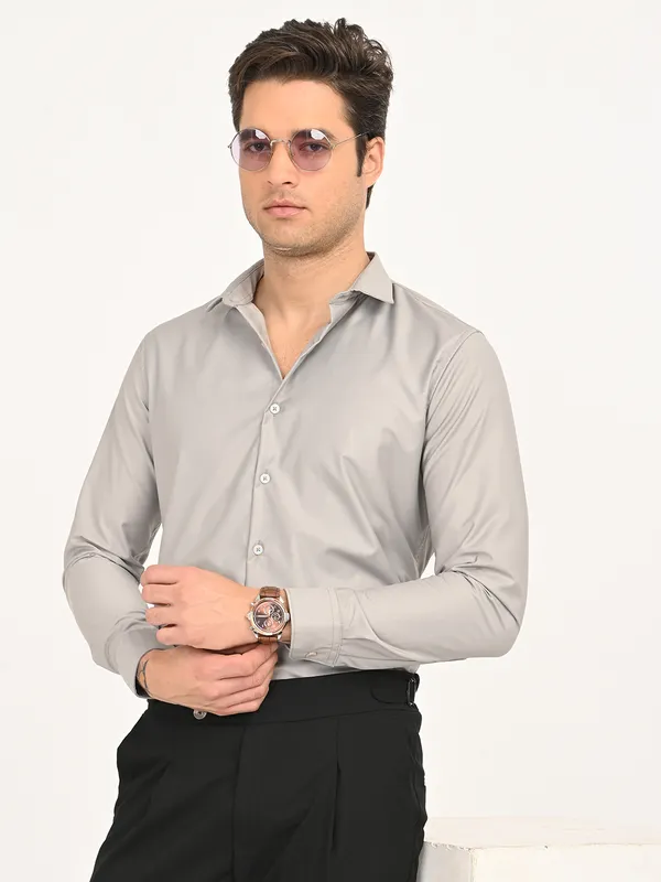 Premium_Cotton_Blend_Solid__Shirt_For_Men