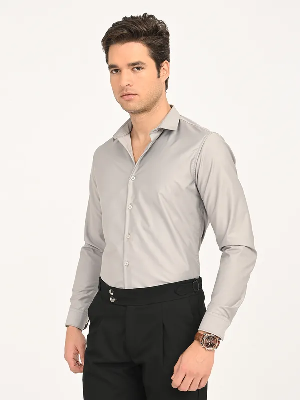 Premium_Cotton_Blend_Solid__Shirt_For_Men