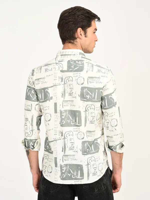 Green_Premium_Pure_Cotton_Printed_Shirt_For_Men