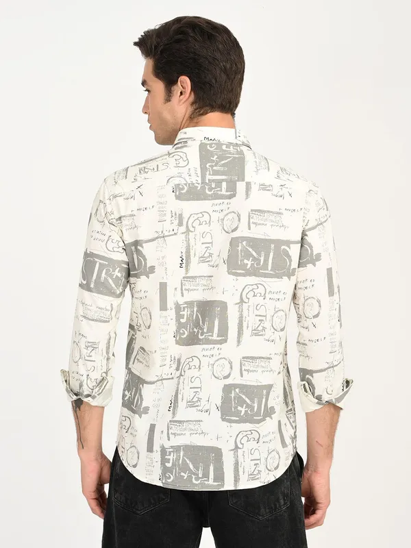 Grey_Premium_Pure_Cotton_Printed_Shirt_For_Men