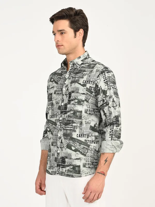 Black_Premium_Pure_Cotton_Printed_Shirt_For_Men