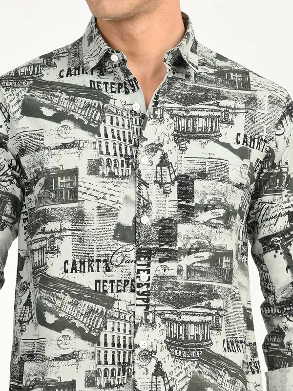 Black_Premium_Pure_Cotton_Printed_Shirt_For_Men