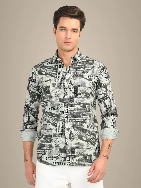 Black_Premium_Pure_Cotton_Printed_Shirt_For_Men