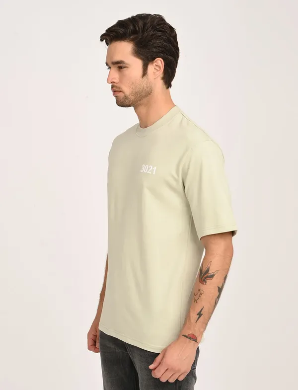 Cream__Premium_Pure_Cotton_Solid_T-Shirt_For_Men