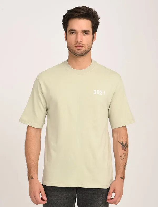Cream__Premium_Pure_Cotton_Solid_T-Shirt_For_Men