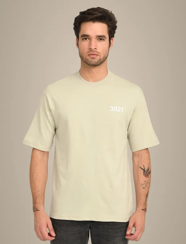 Cream__Premium_Pure_Cotton_Solid_T-Shirt_For_Men