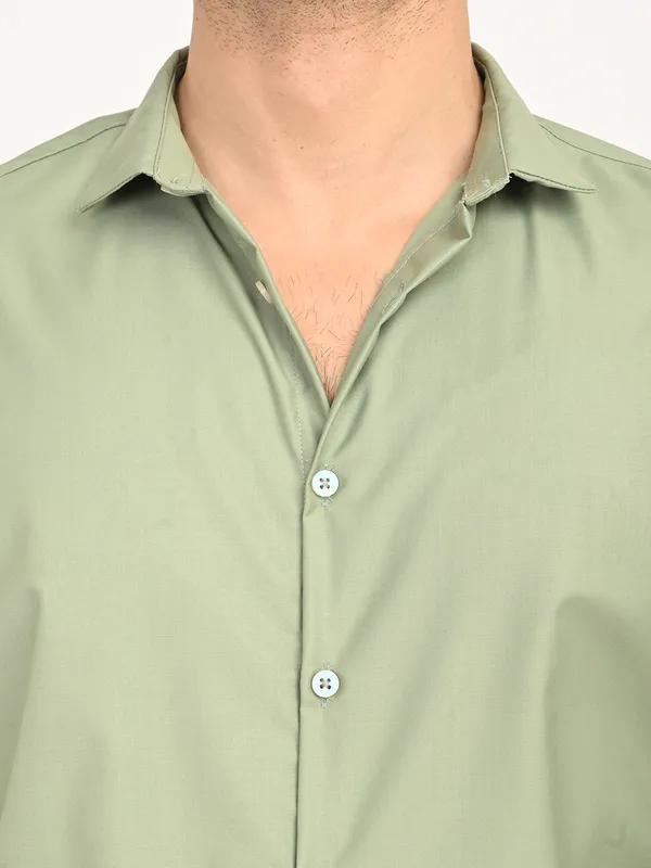 Bottle_Green_Premium_Cotton_Blend_Checkered_Shirt_For_Men