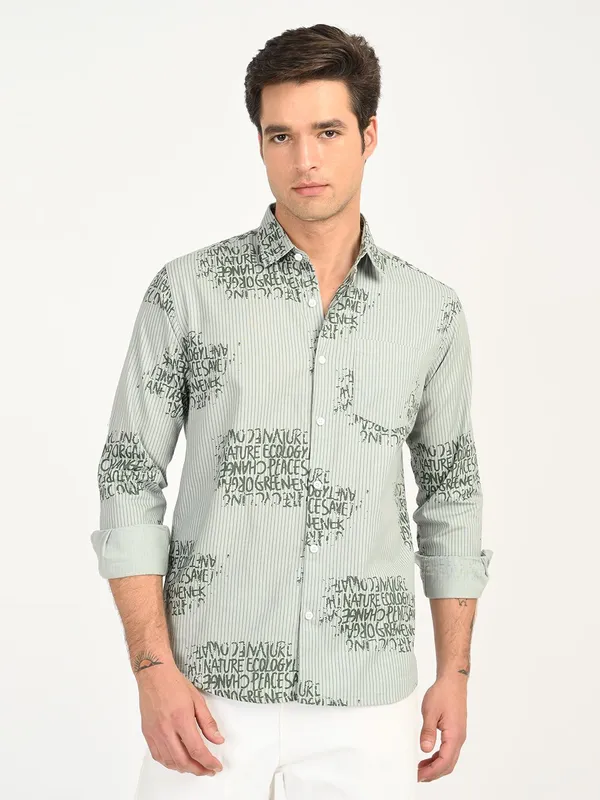 Green_Premium_Pure_Cotton_Printed_Shirt_For_Men