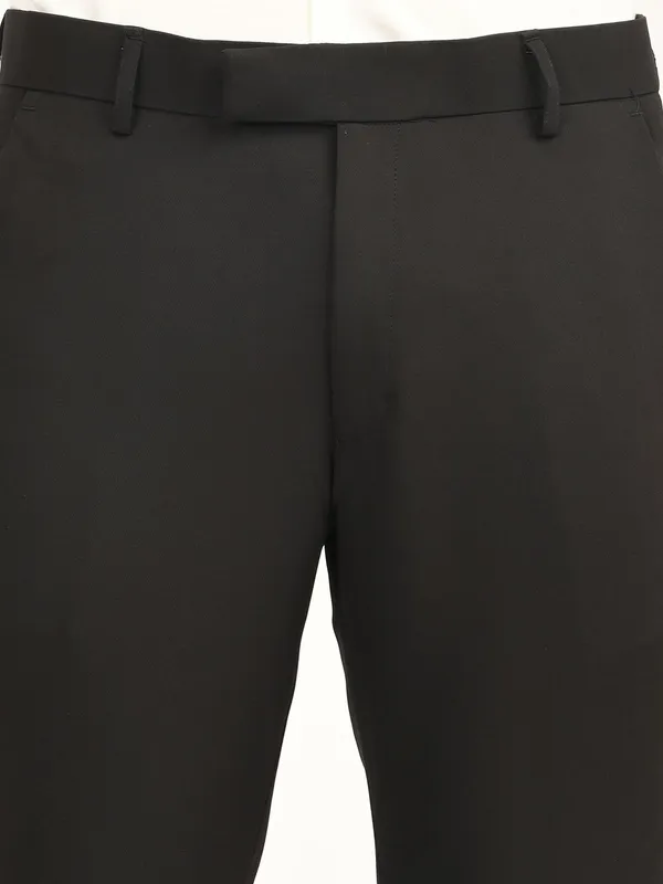 Black_Premium_Lycra_Blend_Solid_Casual_Trousers_For_Men
