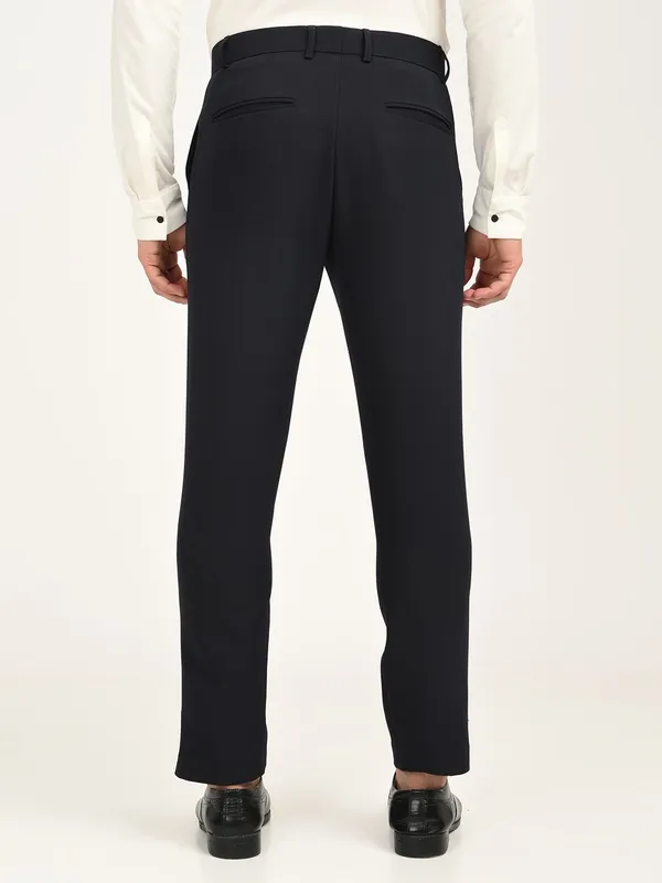 Dark_Blue_Premium_Lycra_Blend_Solid_Casual_Trousers_For_Men