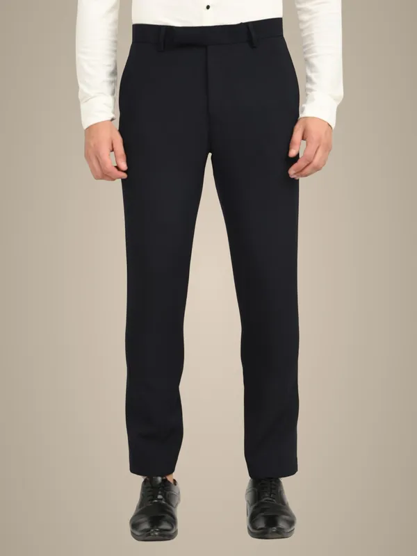 Dark_Blue_Premium_Lycra_Blend_Solid_Casual_Trousers_For_Men