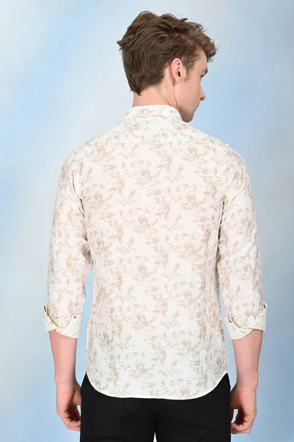 Beige_Premium_Viscose_Rayon_Printed_Shirt_For_Men