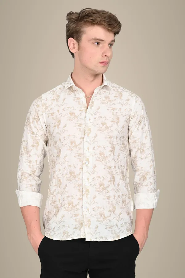 Beige_Premium_Viscose_Rayon_Printed_Shirt_For_Men