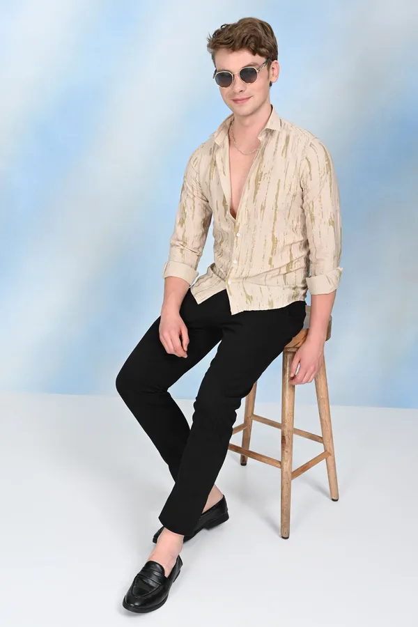Beige_Premium_Viscose_Rayon_Printed_Shirt_For_Men