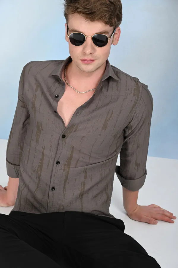 Grey_Premium_Viscose_Rayon_Self_Design_Shirt_For_Men