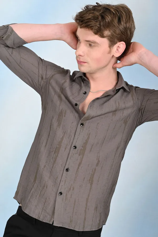 Grey_Premium_Viscose_Rayon_Self_Design_Shirt_For_Men