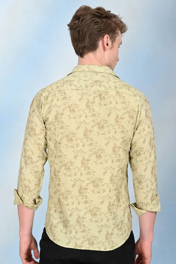 Beige_Premium_Viscose_Rayon_Printed_Shirt_For_Men