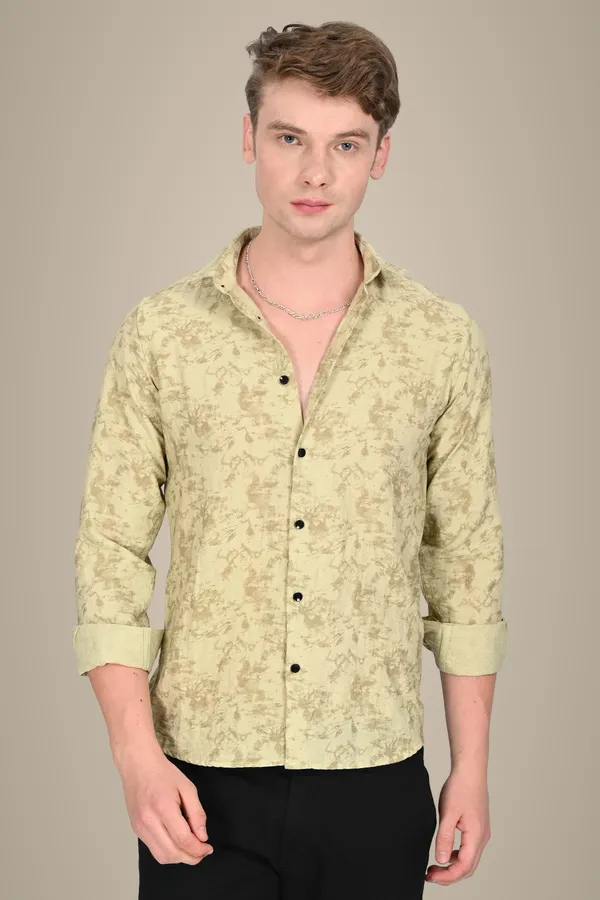Beige_Premium_Viscose_Rayon_Printed_Shirt_For_Men