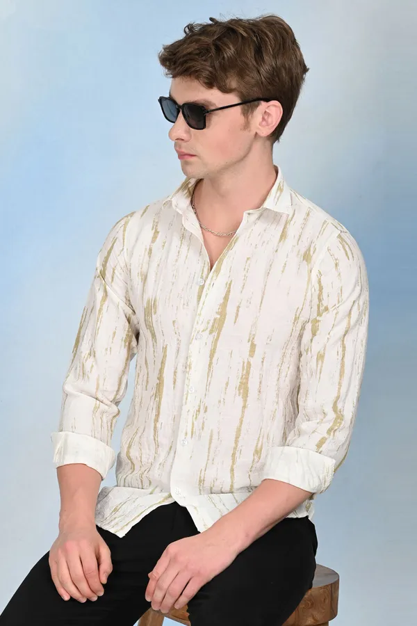 White_Premium_Viscose_Rayon_Printed_Shirt_For_Men