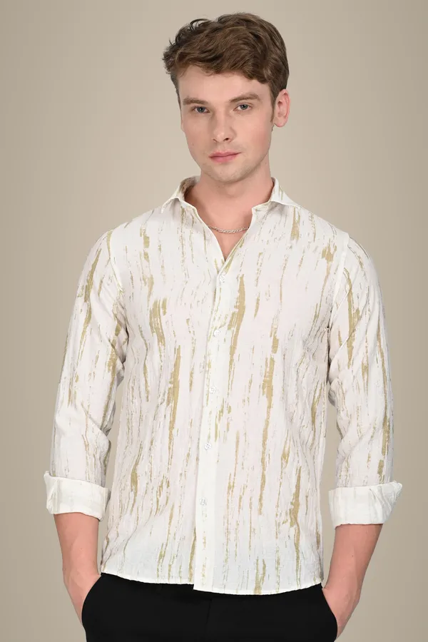 White_Premium_Viscose_Rayon_Printed_Shirt_For_Men
