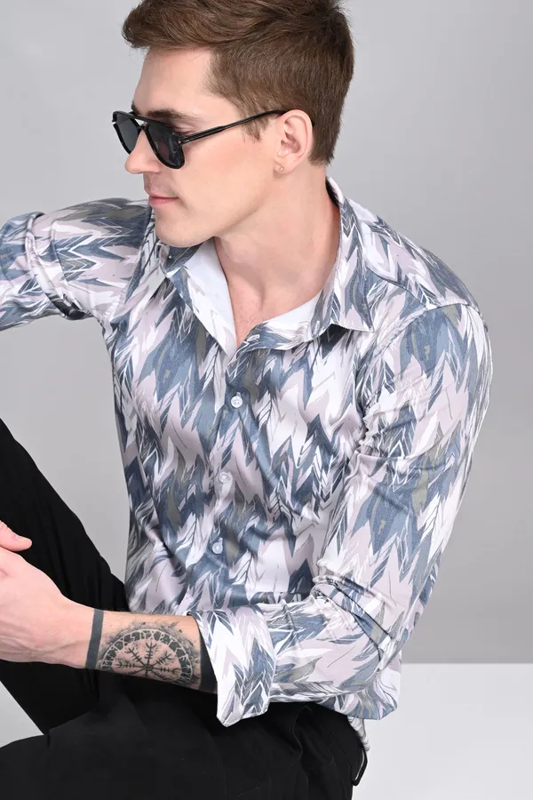 Grey_Premium_Corduroy_Printed_Shirt_For_Men