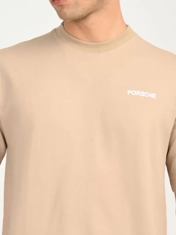 Beige_Premium_Pure_Cotton_Solid_T-Shirt_For_Men