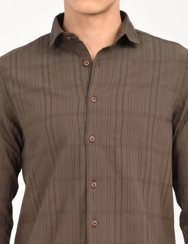 Brown_Premium_Cotton_Blend_Checkered_Shirt_For_Men