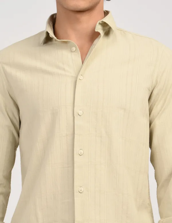 Beige_Premium_Cotton_Blend_Solid_Shirt_For_Men