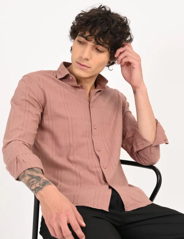 Pink_Premium_Cotton_Blend_Solid_Shirt_For_Men
