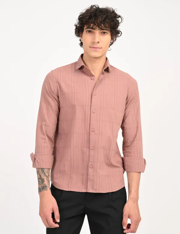 Pink_Premium_Cotton_Blend_Solid_Shirt_For_Men
