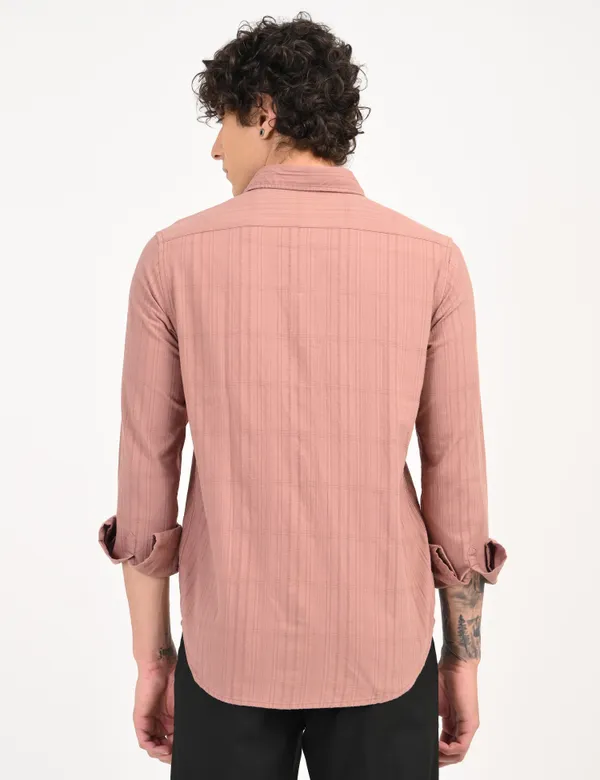 Pink_Premium_Cotton_Blend_Solid_Shirt_For_Men