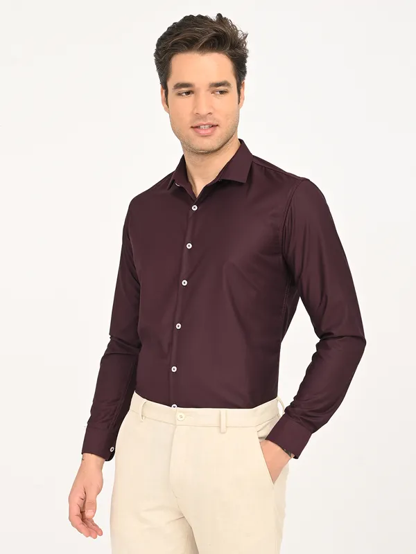 Premium_Cotton_Blend_Solid__Shirt_For_Men