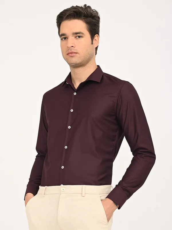 Premium_Cotton_Blend_Solid__Shirt_For_Men