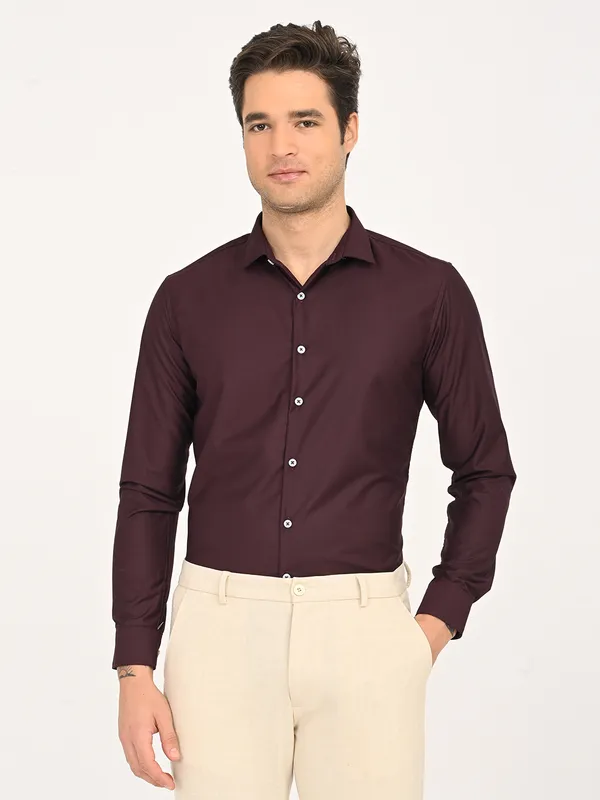 Premium_Cotton_Blend_Solid__Shirt_For_Men