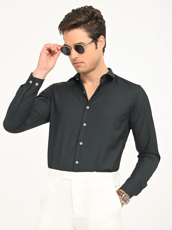 Premium_Cotton_Blend_Solid__Shirt_For_Men