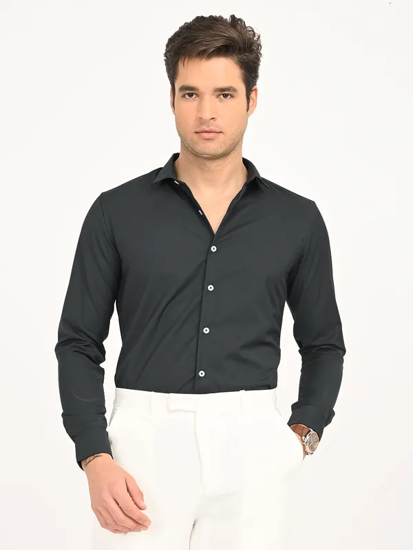 Premium_Cotton_Blend_Solid__Shirt_For_Men