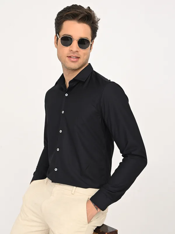 Premium_Cotton_Blend_Solid__Shirt_For_Men