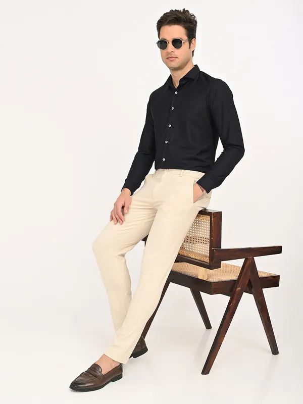 Premium_Cotton_Blend_Solid__Shirt_For_Men