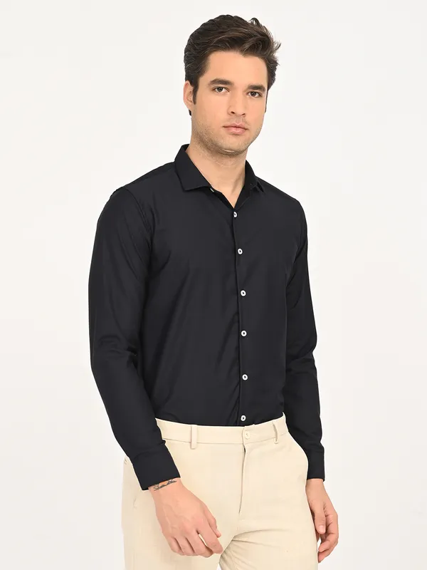 Premium_Cotton_Blend_Solid__Shirt_For_Men